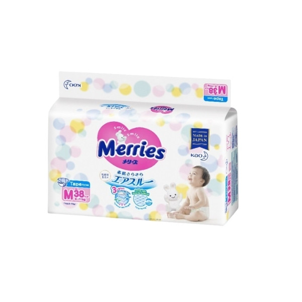 MERRIES DIAPERS M 38
