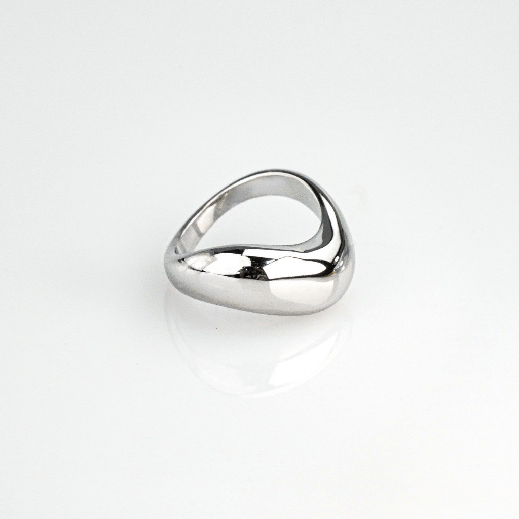 Bold Curve Ring - Silver
