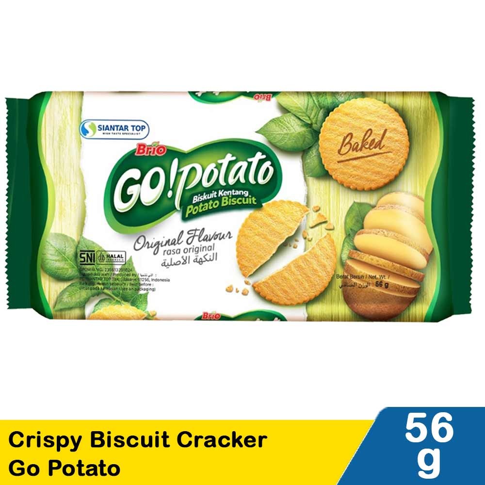 BRIO CRISPY BISCUIT CRACKER GO POTATO 60/56g