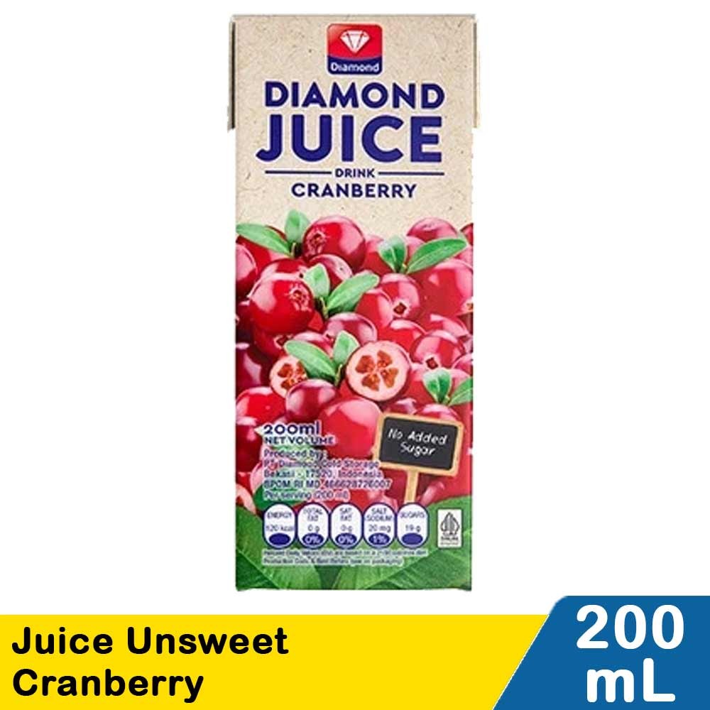 DIAMOND JUICE UNSWEET CRANBERRY 200mL