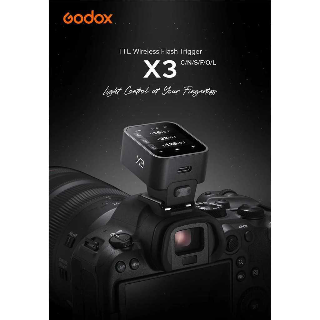 Godox Wireless Flash Trigger Transmitter TTL OLED Touchscreen 2.4 GHz - X3
