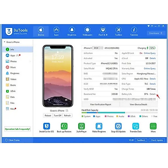 3uTools -  basic standart service repair android iphone ipad ipod apple - win/ mac