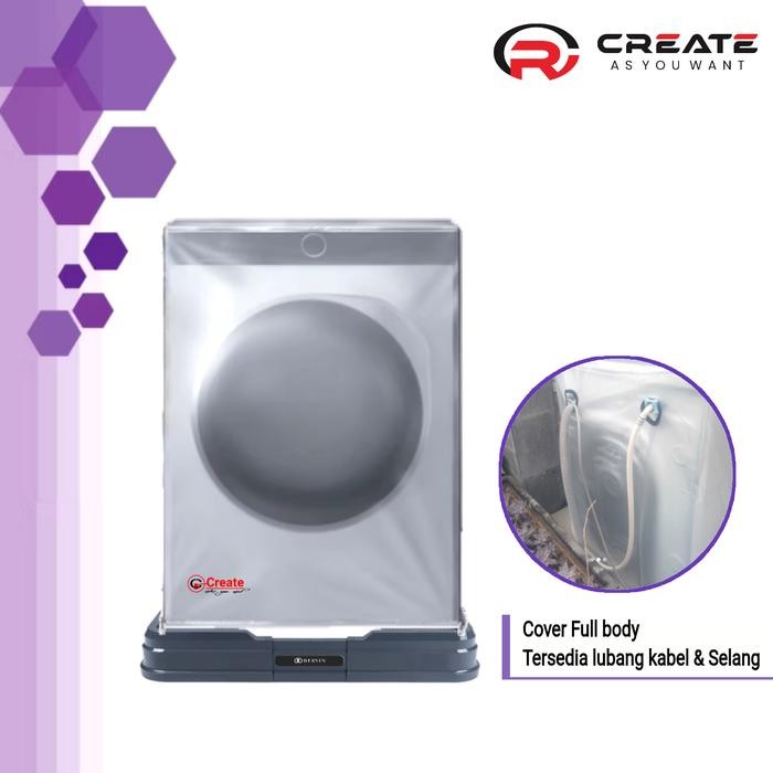 CREATE Cover Mesin Cuci Front Loading Electrolux - 60x66x85cm