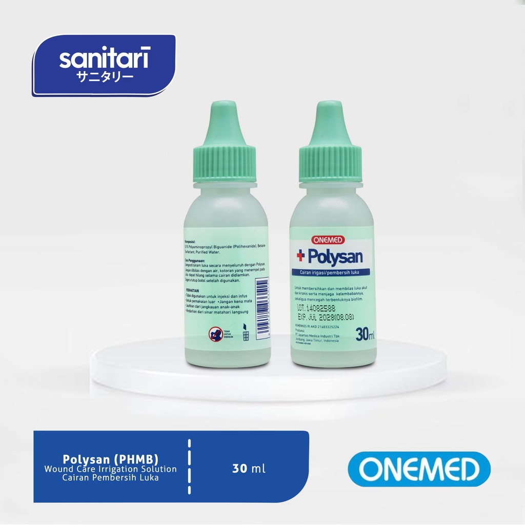 Polysan Solution 30ml Botol Cairan Cuci Luka PHMB Polysan Onemed