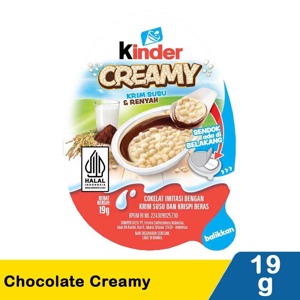 KINDER  CHOCOLATE CREAMY  19g