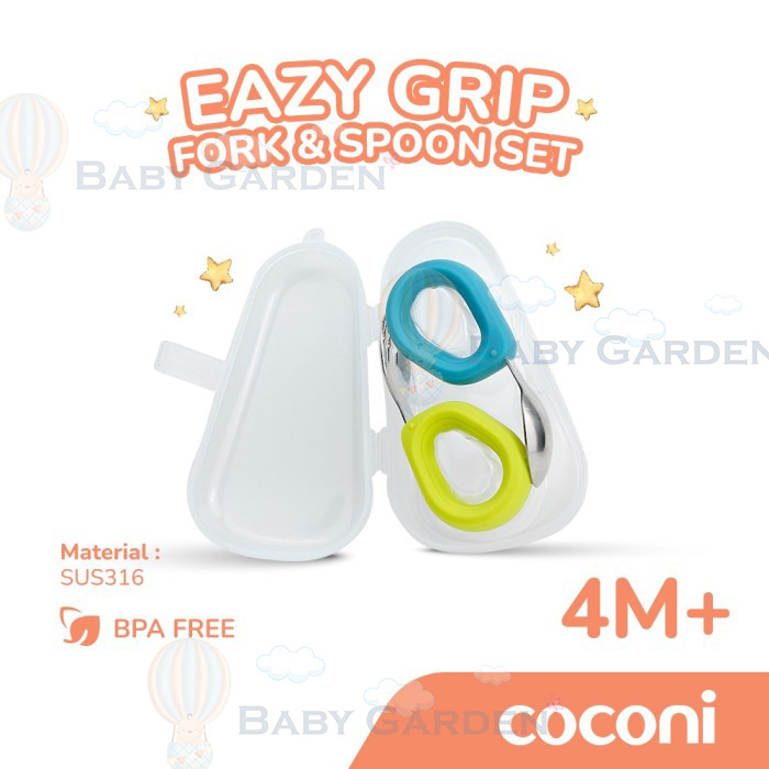 Coconi sendok garpu set stainless with case