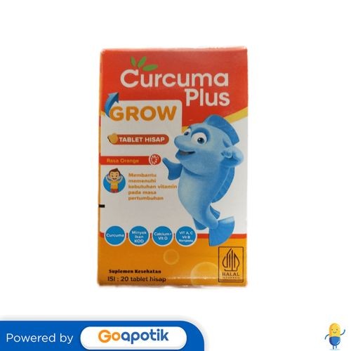 Curcuma Plus Grow Rasa Jeruk Botol 20 Tablet