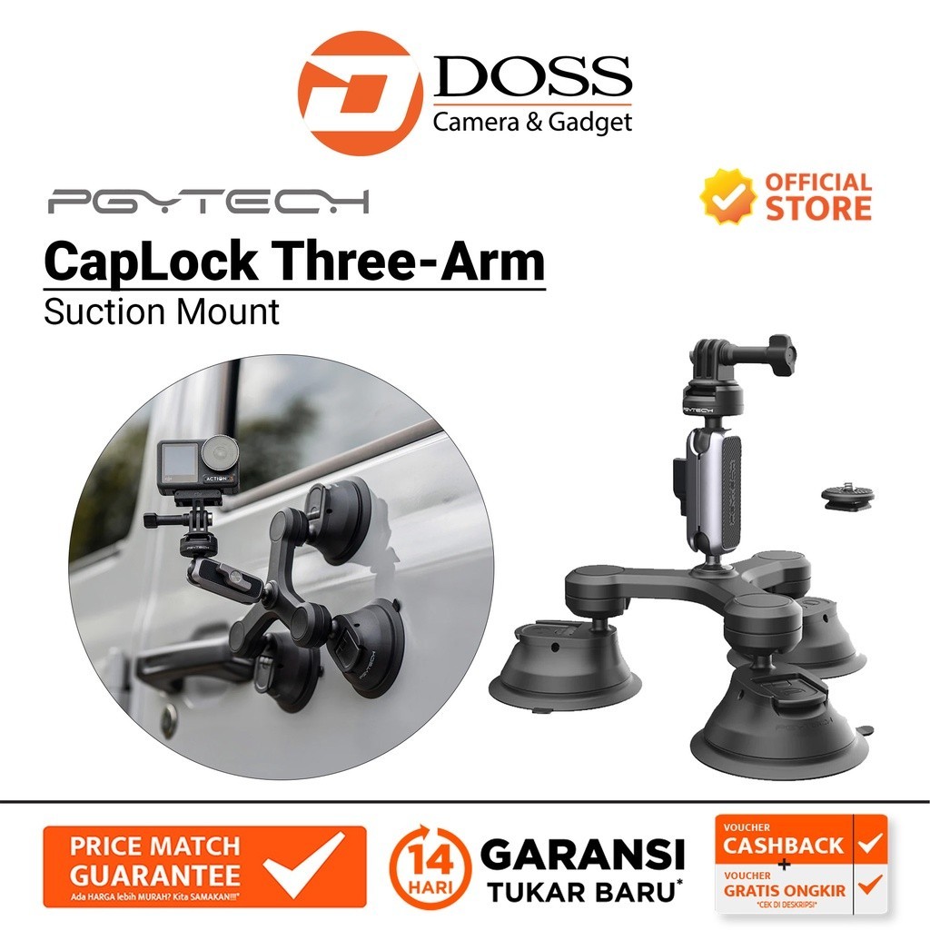 PGYTECH CapLock Three-arm Suction Mount