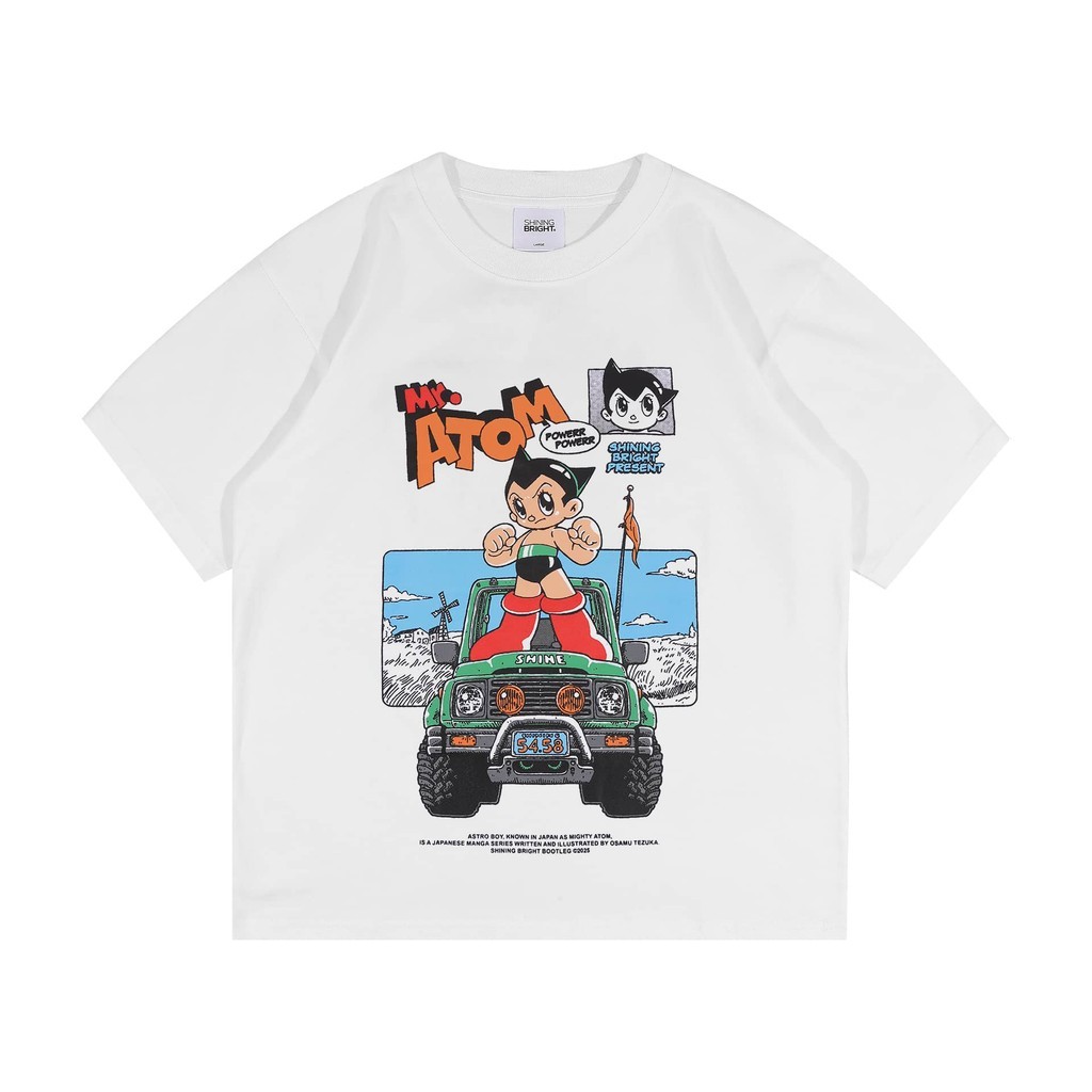 Shining Bright Atom Tshirt - White