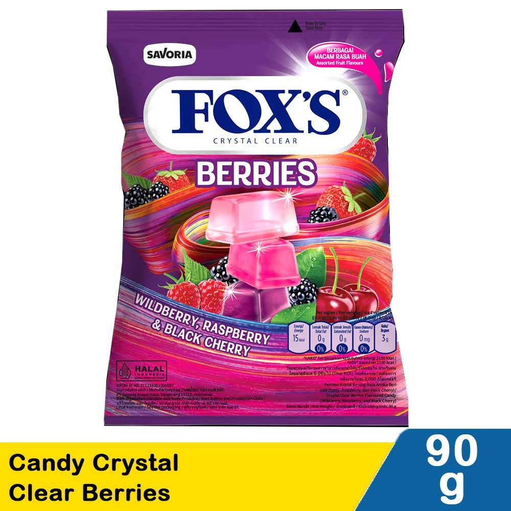FOX'S CANDY CRYSTAL CLEAR BERRIES 90g