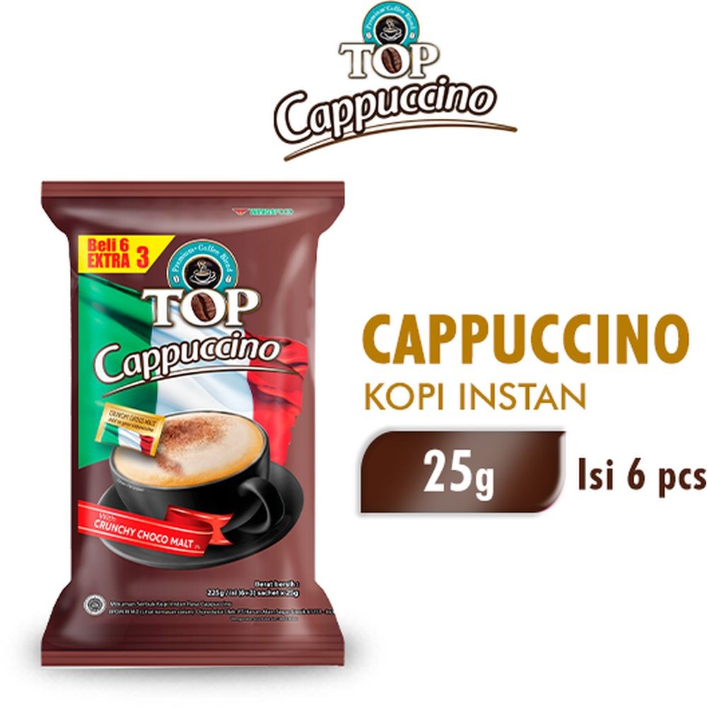 TOP COFFEE KOPI CAPPUCCINO  6x25g
