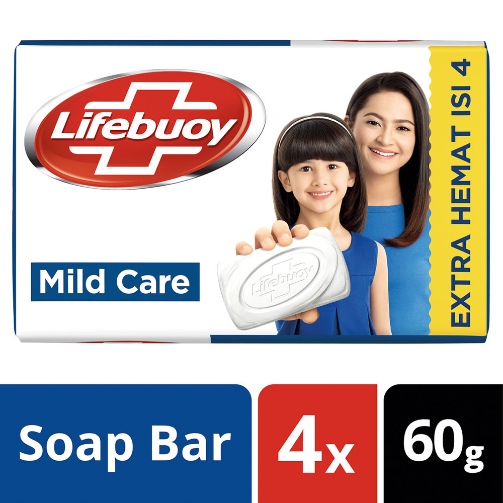 LIFEBUOY SABUN MANDI TS MULTIPACK 05966 MILD CARE 4x60g