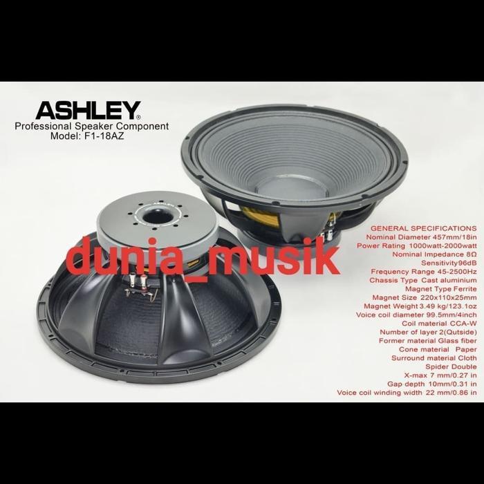 Speaker component ashley model f1-18az