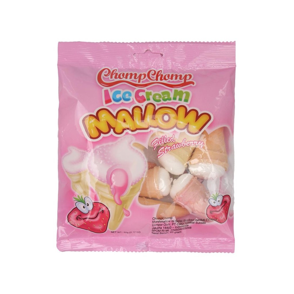CHOMP CHOMP MALLOW ICE CREAM STRAWBERRY 60/50g