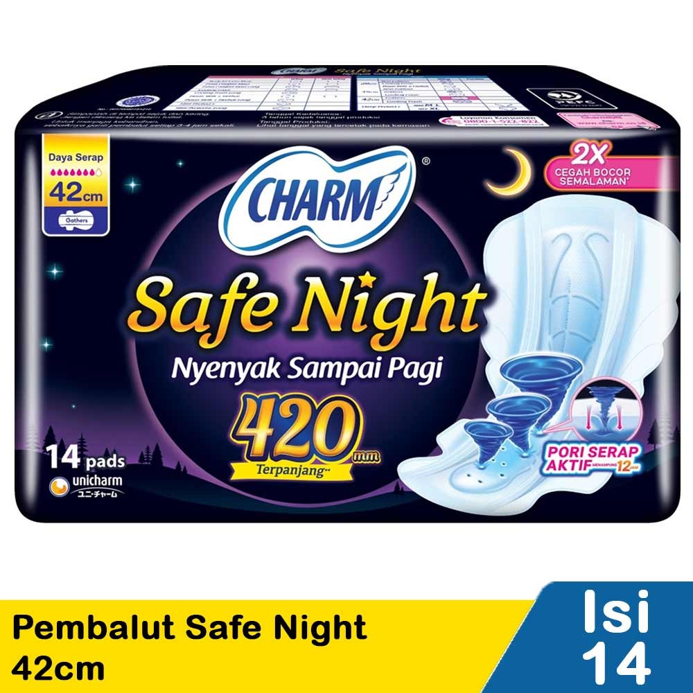 CHARM PEMBALUT SAFE NIGHT 14'S WING 42cm