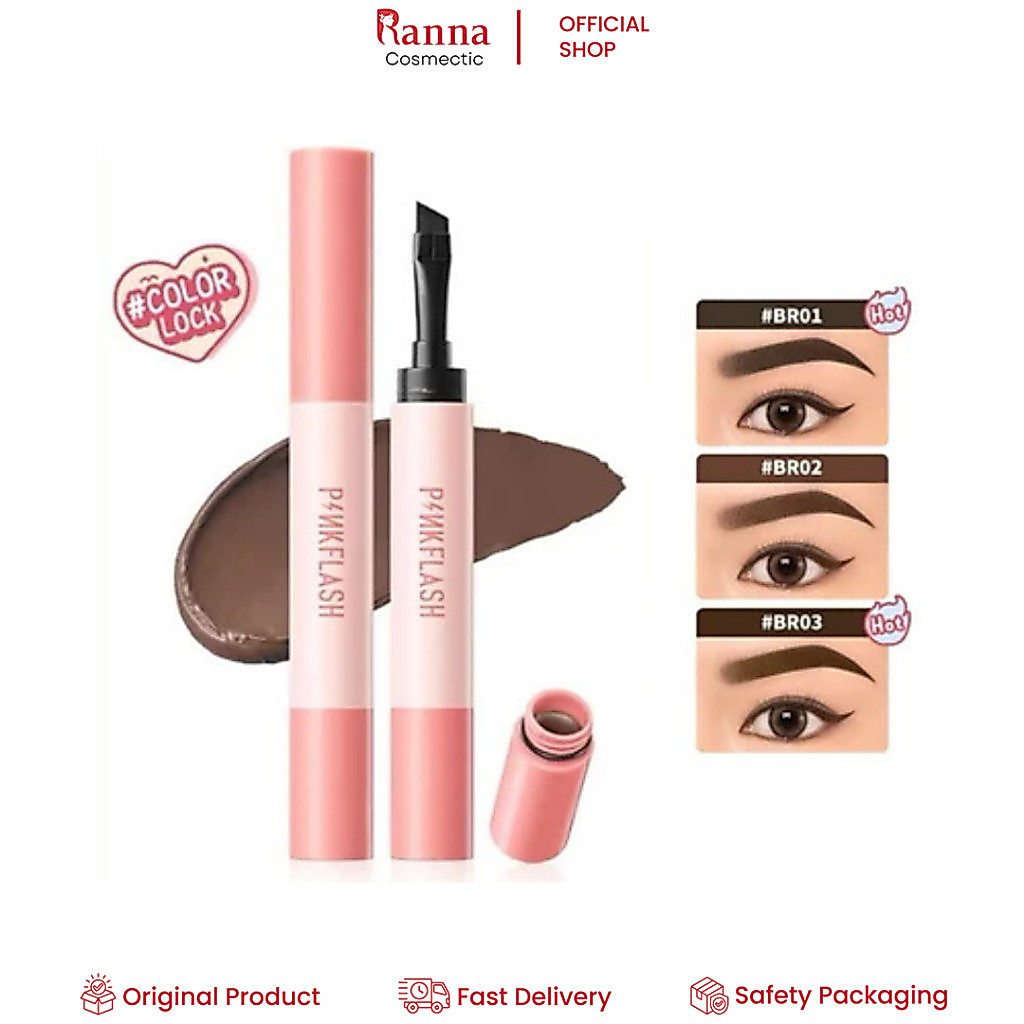PINKFLASH SMUDGE PROOF BROW POMADE 1.4GR