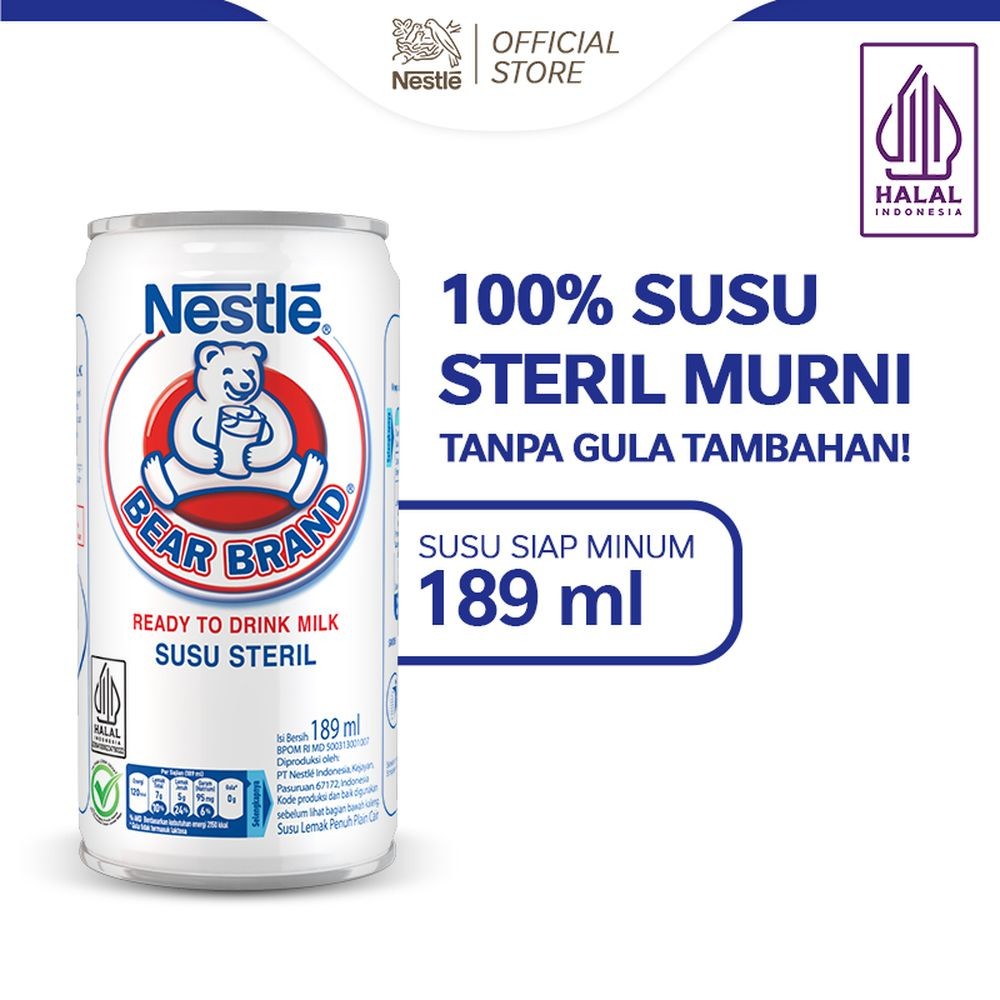 BEAR BRAND SUSU STERIL  189mL