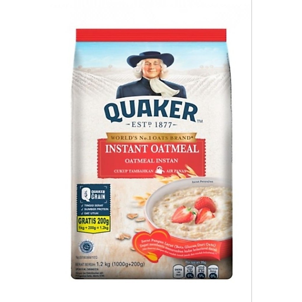Quaker oatmel instant merah