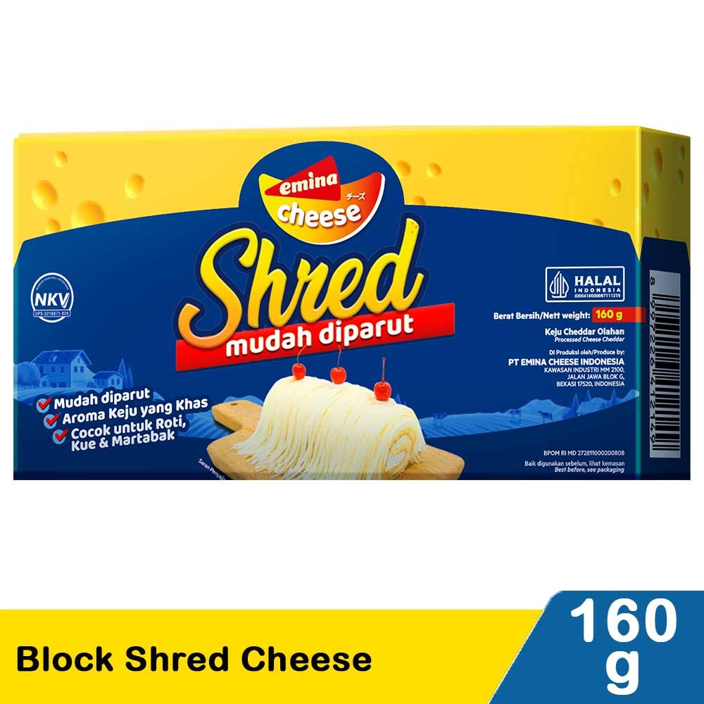 EMINA BLOCK SHRED CHEESE 160g
