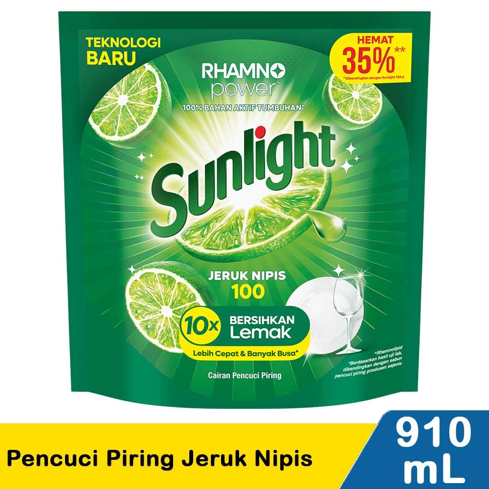 SUNLIGHT PENCUCI PIRING (NEW) LIME 1L/910mL