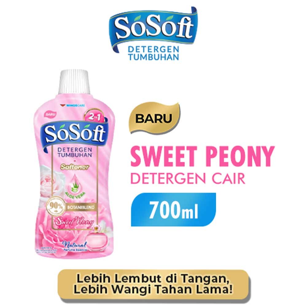 SO SOFT DETERJEN CAIR  SWEET PEONY 700mL