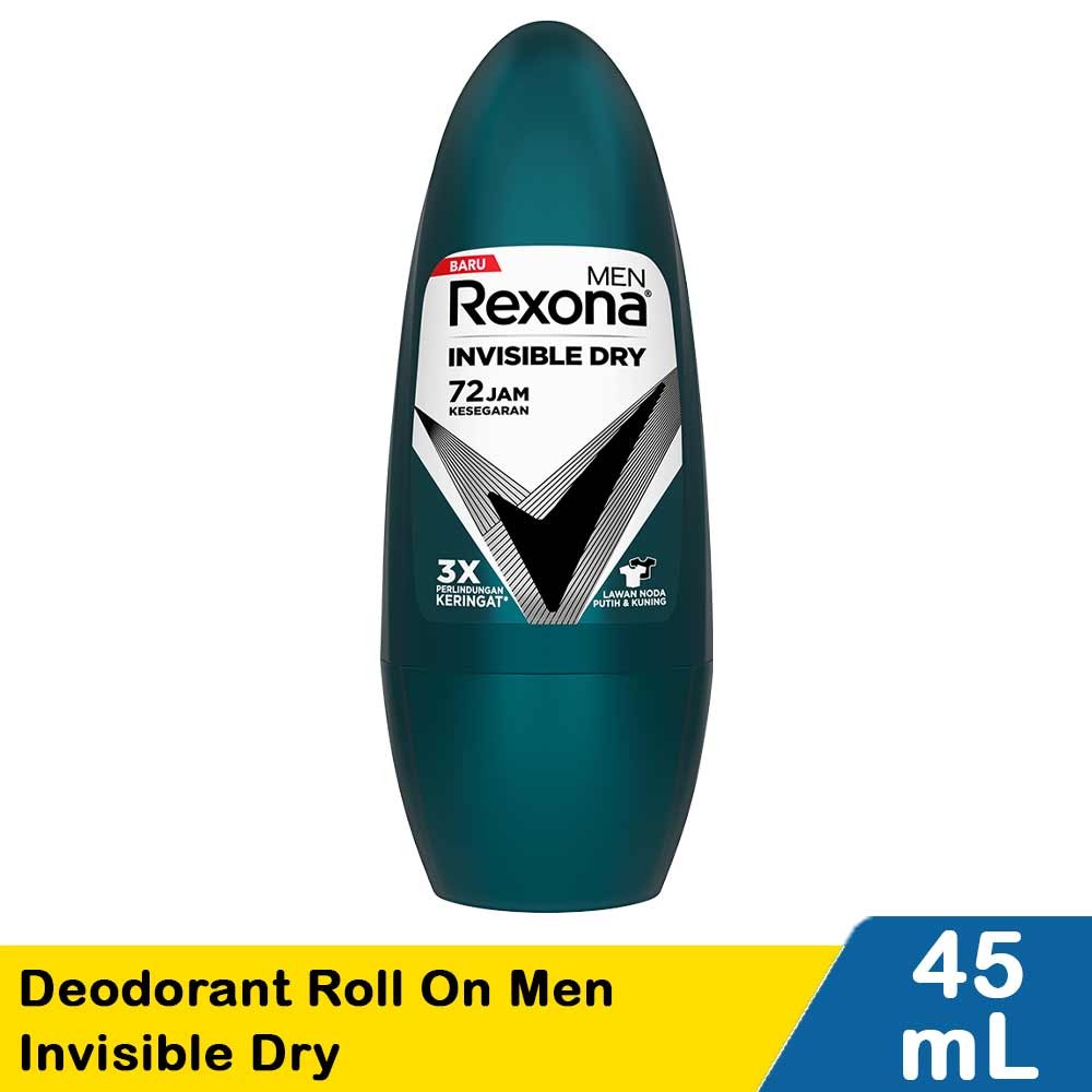REXONA DEODORANT ROLL ON MEN INVISIBLE DRY 45mL