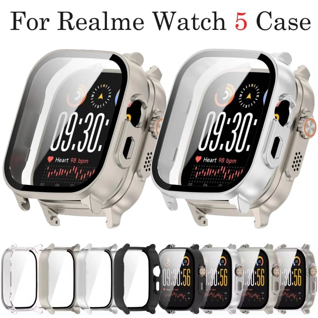Bumper Case Realme Watch 5 Hard PC Screen Protector Protective Case