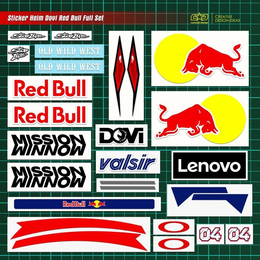 Sticker Banteng Helmet Full Set