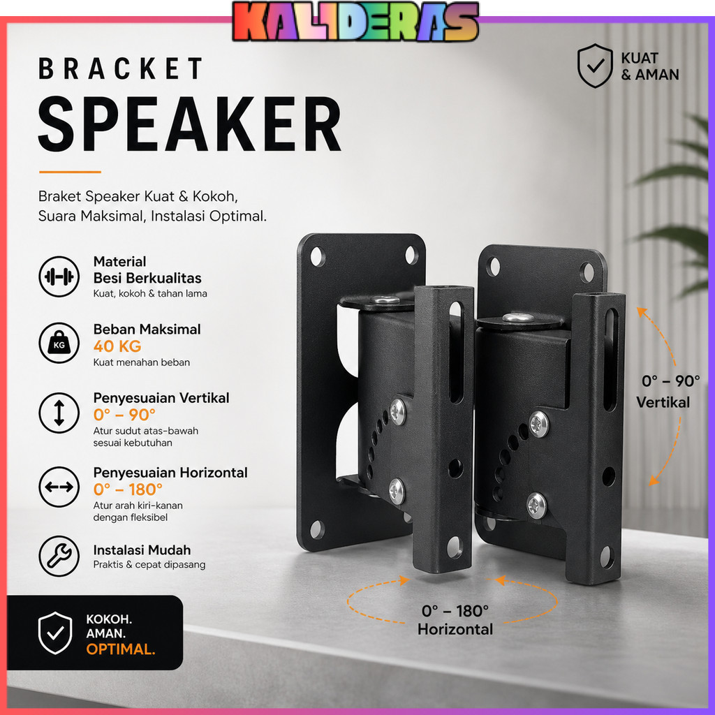 Bracket Speaker Dinding Wall Mount Adjustable 2 PCS - SPS-332