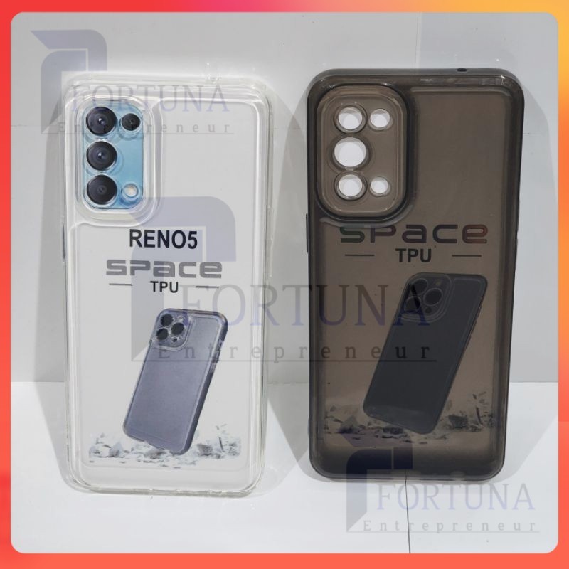 [ FORTUNA ] COD ShoFtCase OPPO RENO 5 / Tpu Clear Case + Camera Protector