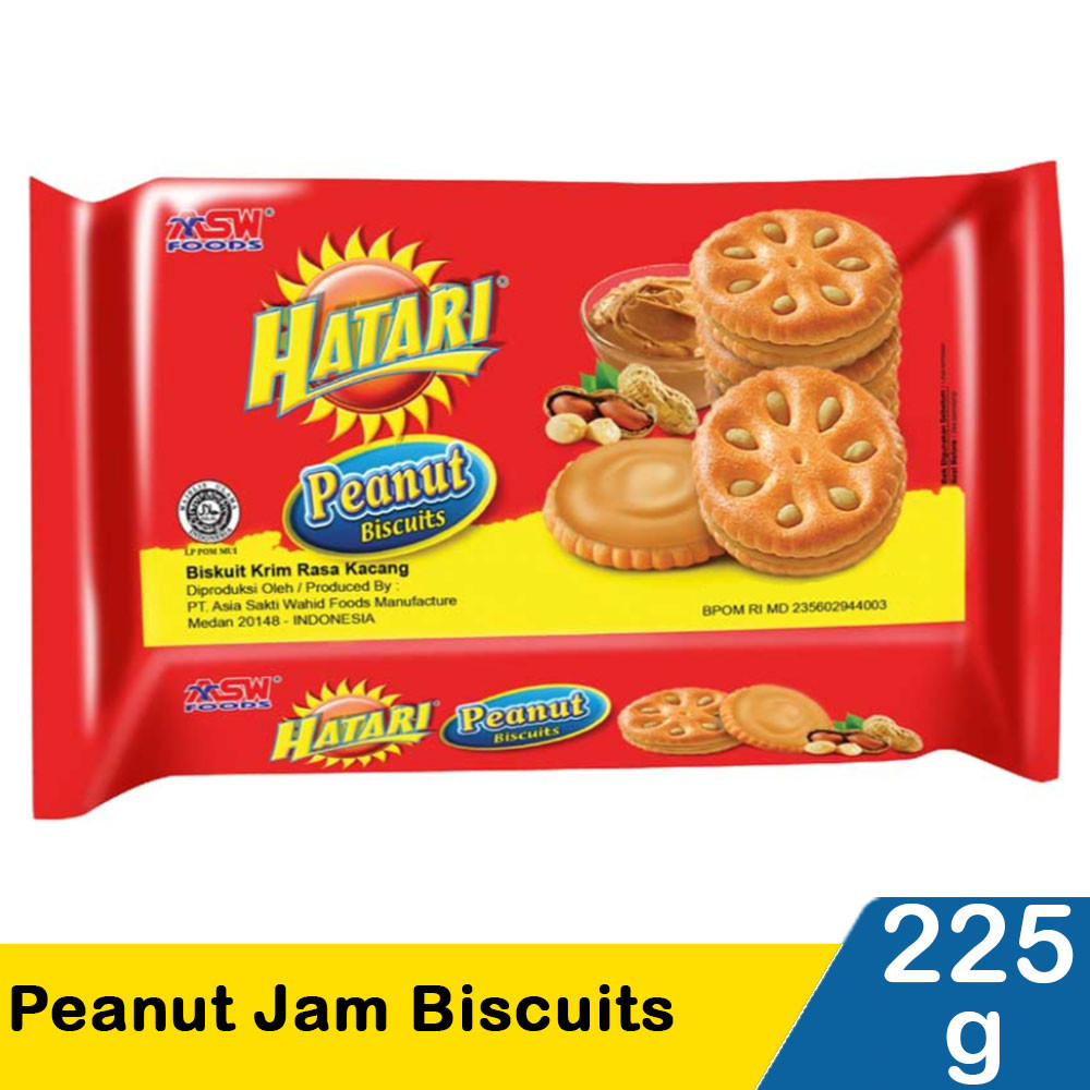 HATARI JAM BISCUIT PEANUT 250/225g