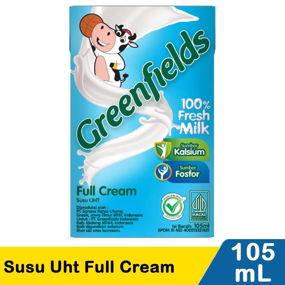 GREENFIELDS UHT MILK FULL CREAM 105mL