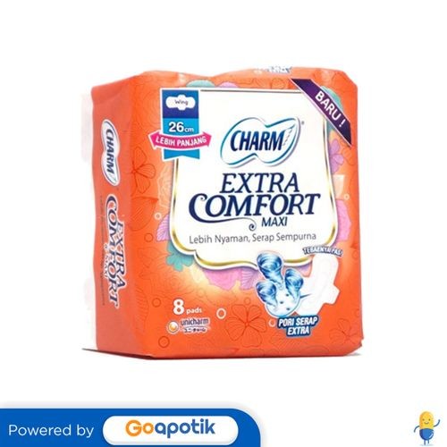 Charm Extra Comfort Maxi Non Wing Pack 8 Pcs