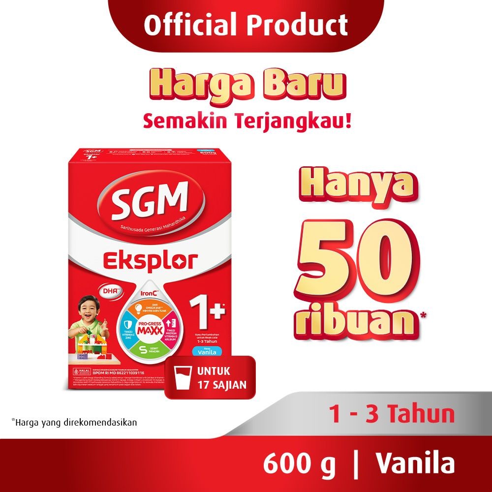 SGM EKSPLOR 1+ PRO-GRESSMAXX SUSU PERTUMBUHAN VANILA 600g