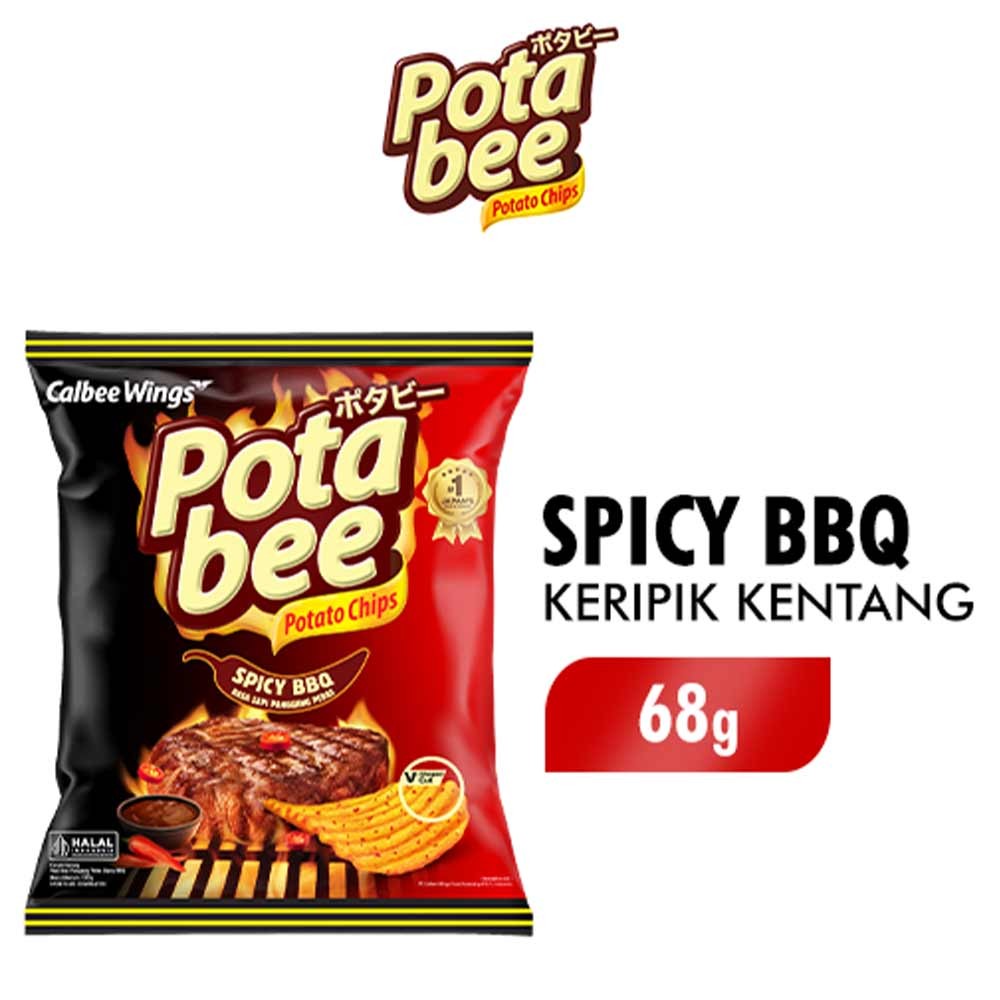POTABEE SNACK POTATO CHIPS SPICY BBQ 68g