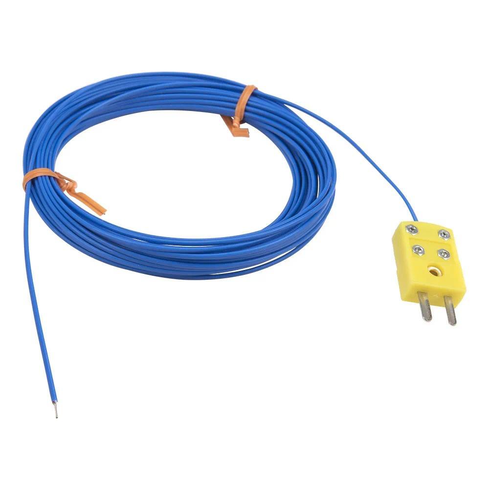 FTARW02 K type 10m PTEE cable wire head plug connection thermocouple temperature sensor