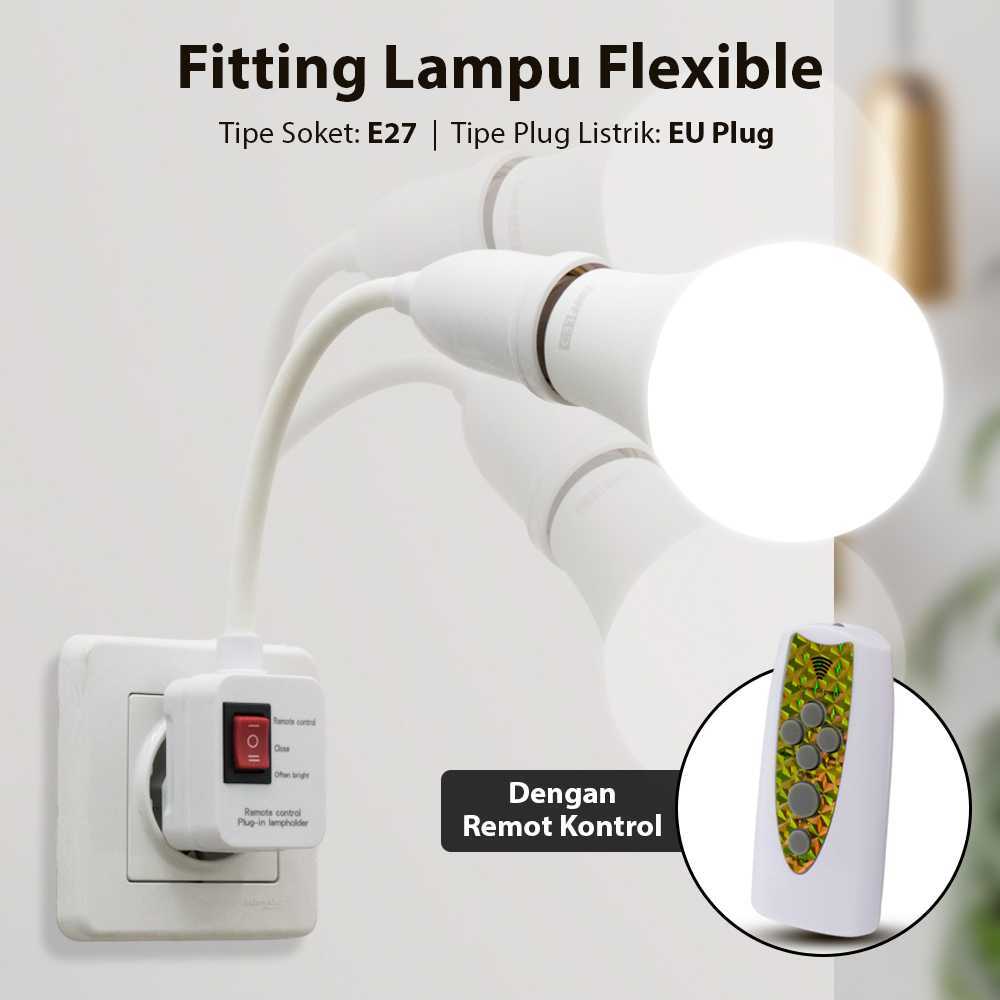 INOVSSTRLED Fitting Lampu Flexible LED E27 with Switch Remote Control - HF-555