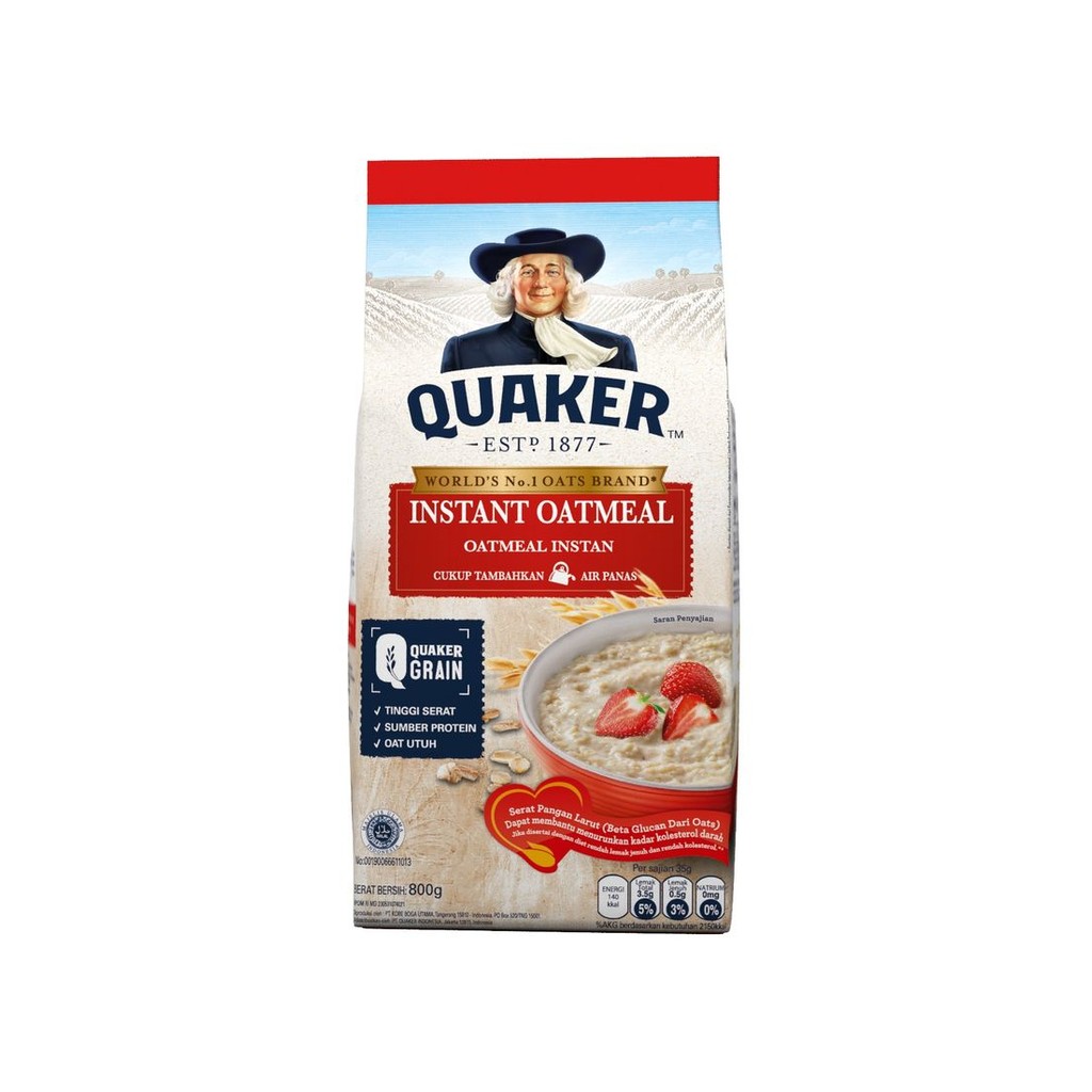 QUAKER OATMEAL INSTANT (REF) MERAH 800g