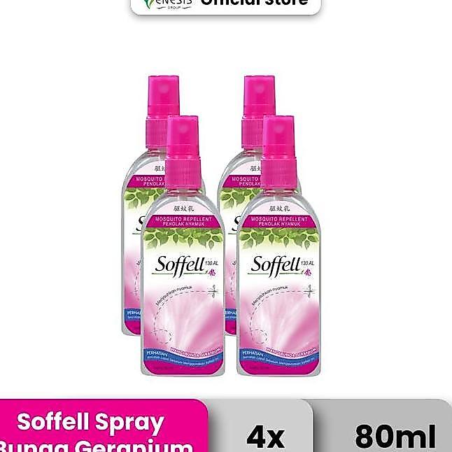 Soffell Spray Bunga Geranium 4X80Ml