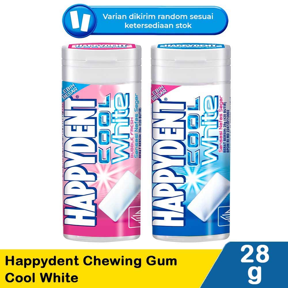 HAPPYDENT CHEWING GUM COOL MINT 28g