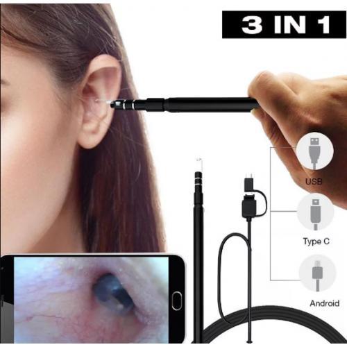 USB Ear Cleaning Endoscope Visual Earpick With Mini Camera 1.3 MP Ear