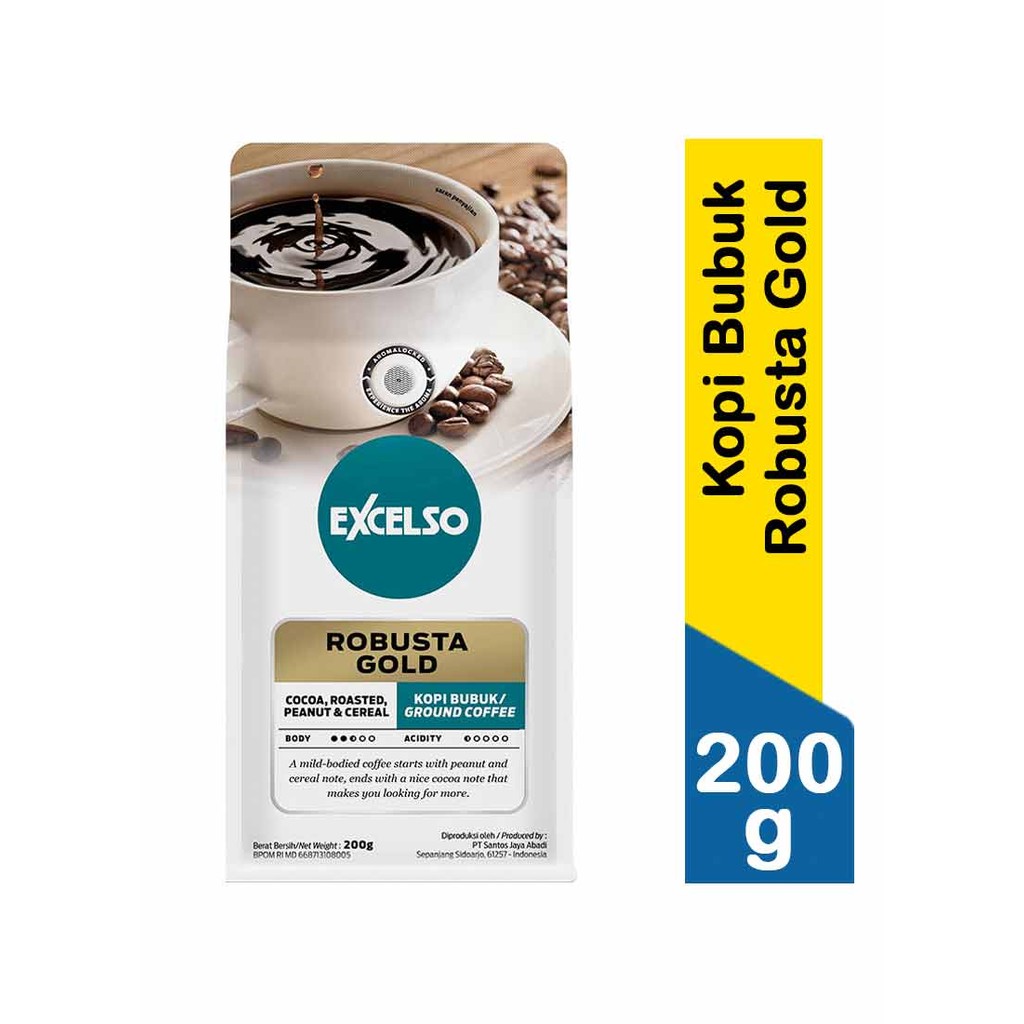EXCELSO KOPI BUBUK ROBUSTA GOLD 200g
