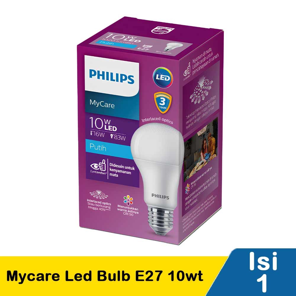 PHILIPS MYCARE LED BULB E27  10WT