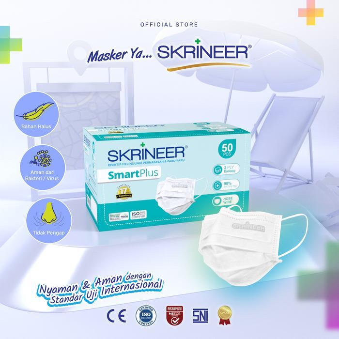 Skrineer Smart Plus Earloop 50 GreenBox - White