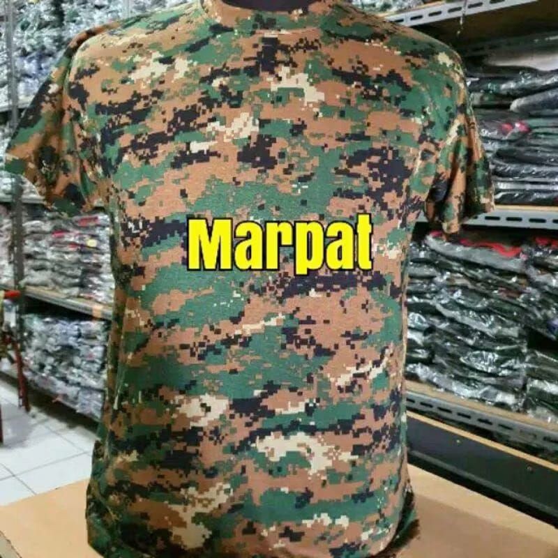 KAOS LORENG MARPAT LENGAN PENDEK