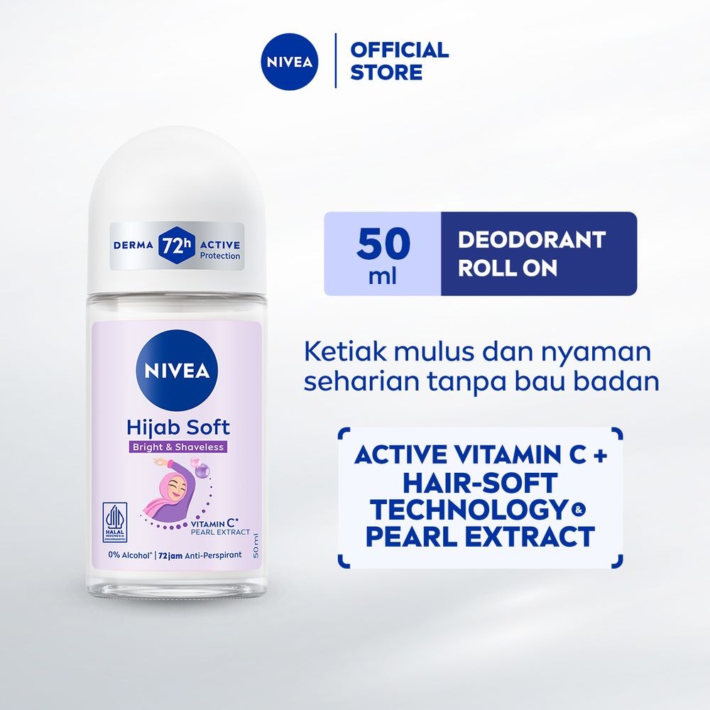 NIVEA DEO ROLL ON SHAVE LESS HIJAB SOFT 50mL