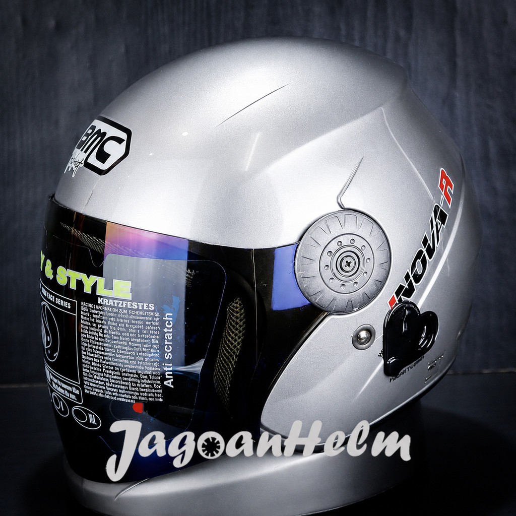 BMC HELM INOVA-R SOLID | SILVER | SINGEL VISOR | VISOR CLEAR