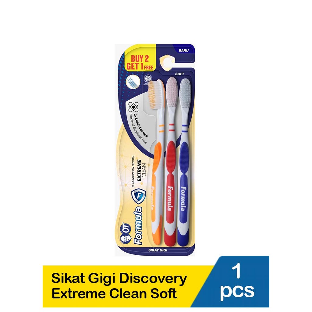 FORMULA SIKAT GIGI DISCOVERY 3'S EXTREME CLEAN