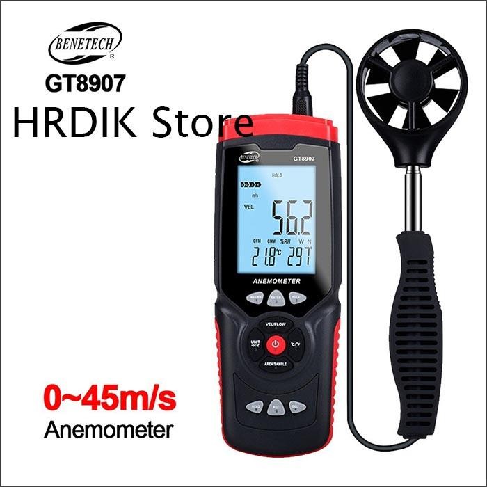 Anemometer Data Logger Benetech GT8907 Wind Meter Flow Air Tester 8907