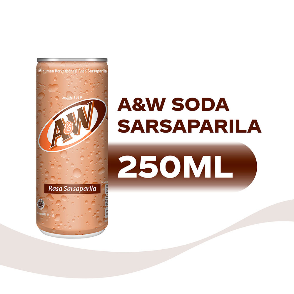 A&W SOFT DRINK SARSAPARILA 250mL